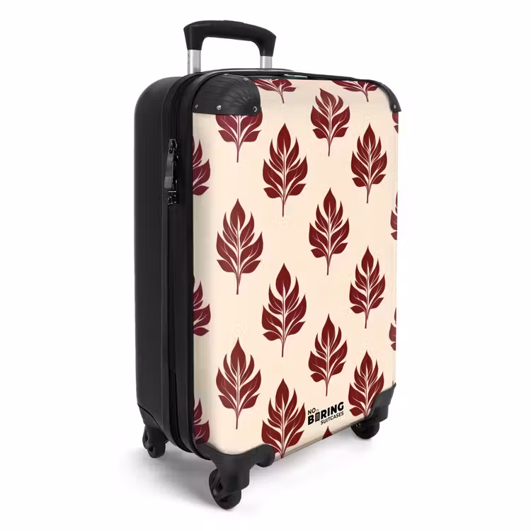 Suitcase - Botanical - Pattern - Bordeaux — 2