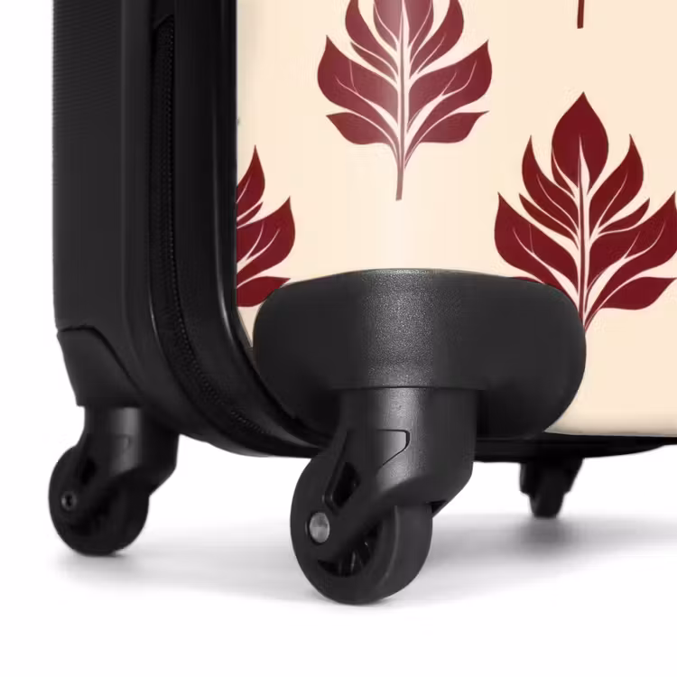 Suitcase - Botanical - Pattern - Bordeaux — 7