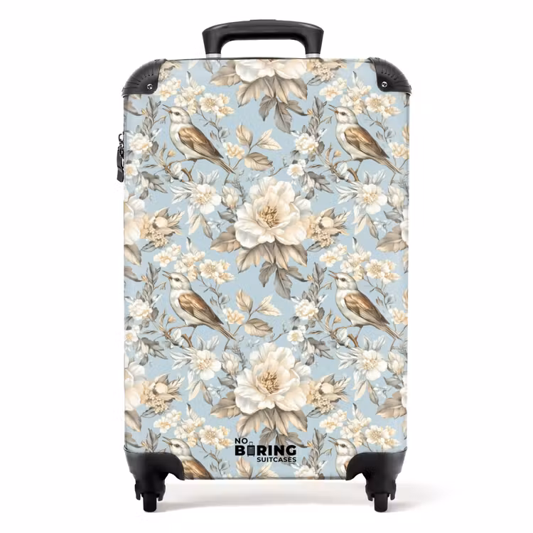 Suitcase - Botanical - Songbird - Blue — 1
