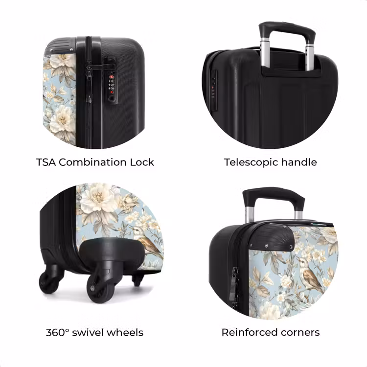 Suitcase - Botanical - Songbird - Blue — 8