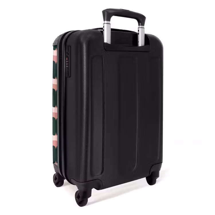 Suitcase - Braid pattern - Green - Pink - Geometric — 4