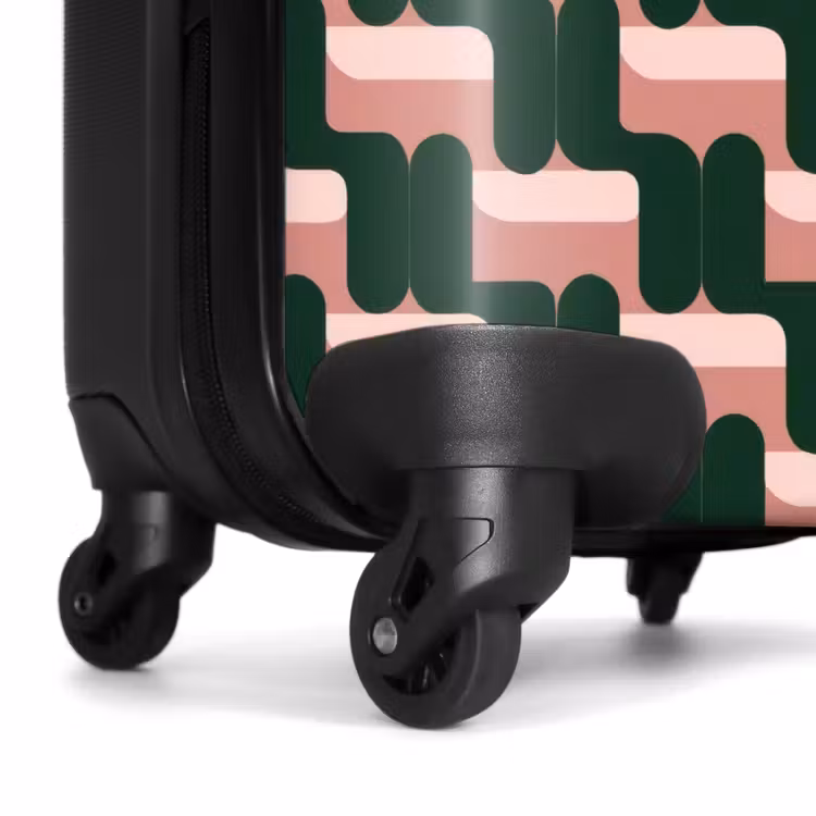 Suitcase - Braid pattern - Green - Pink - Geometric — 7