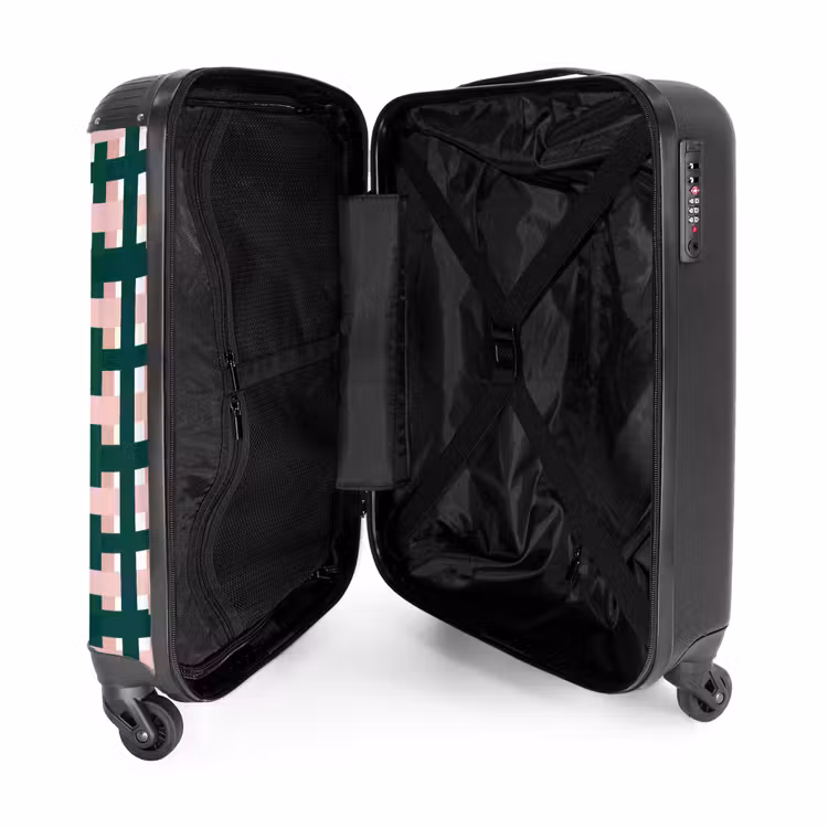 Suitcase - Braid pattern - Green - Pink - Graphic — 5