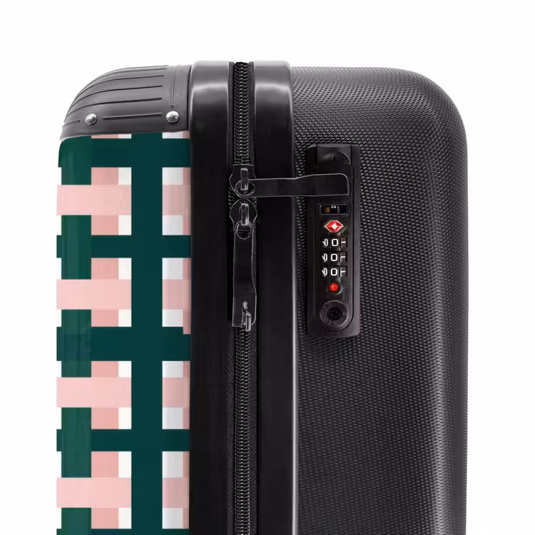 Suitcase - Braid pattern - Green - Pink - Graphic — 6