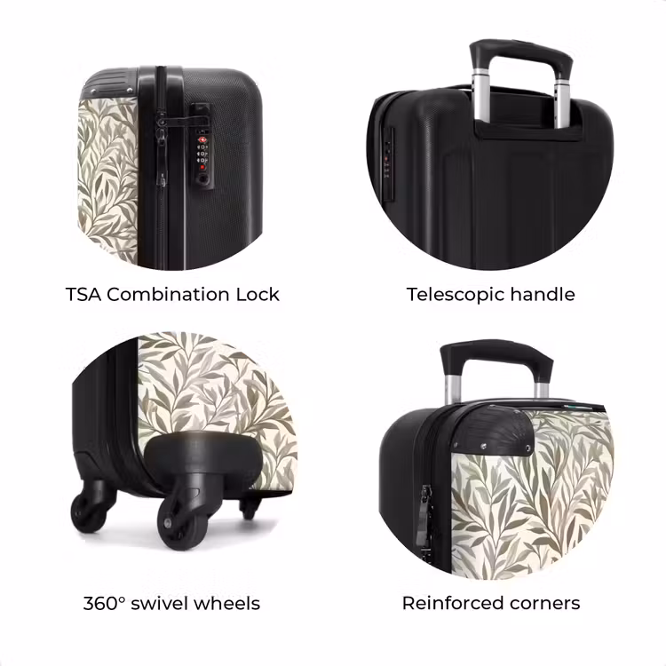 Suitcase - Branches - Botanical - Taupe — 8