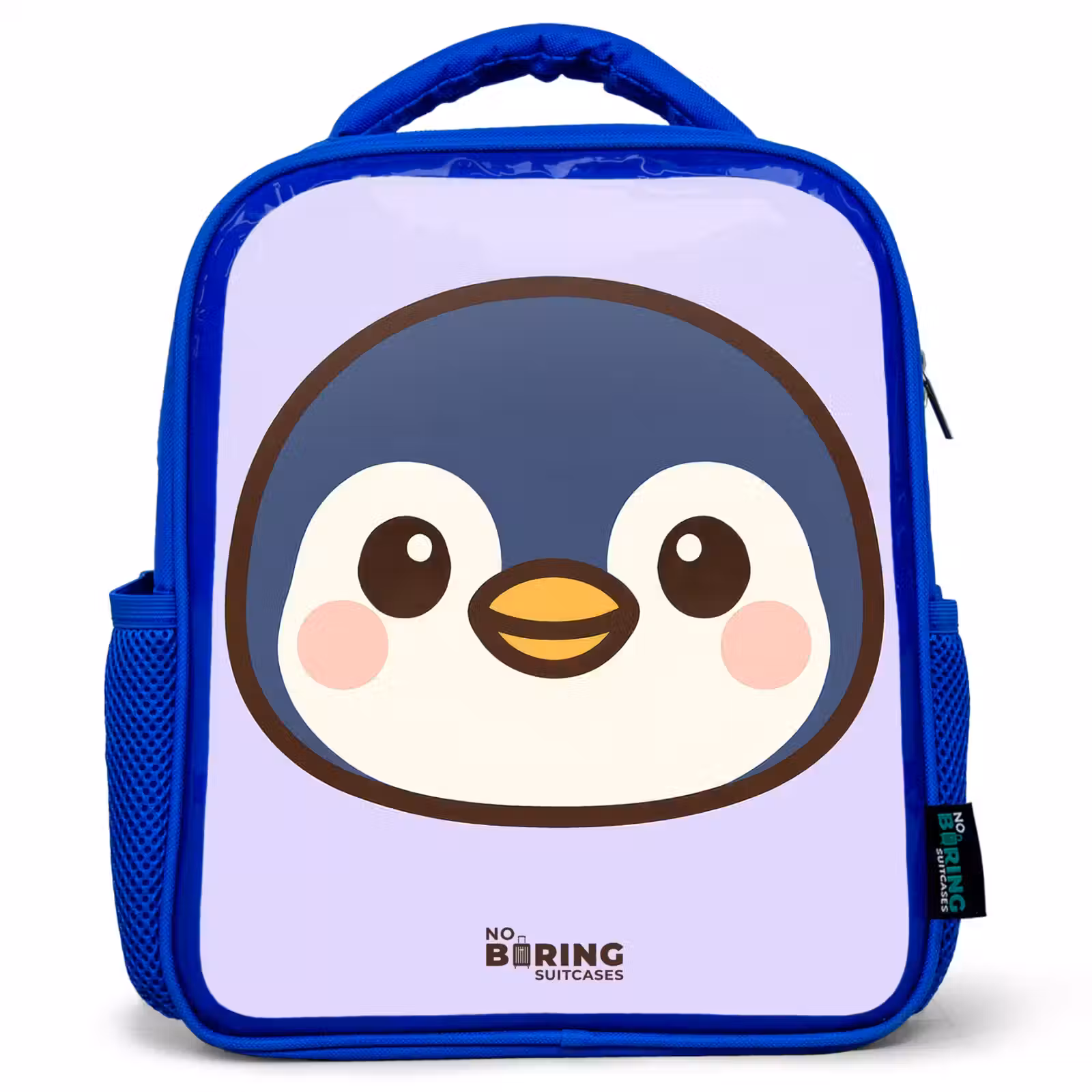 Kids backpack with name - Blue - Penguin — 1