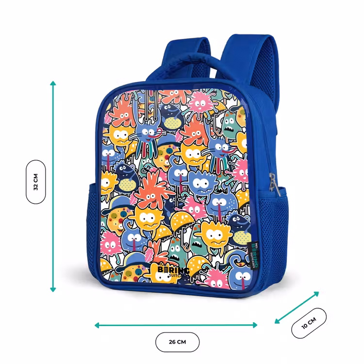 Kids backpack - Blue - Beasts with Big Eyes — 6