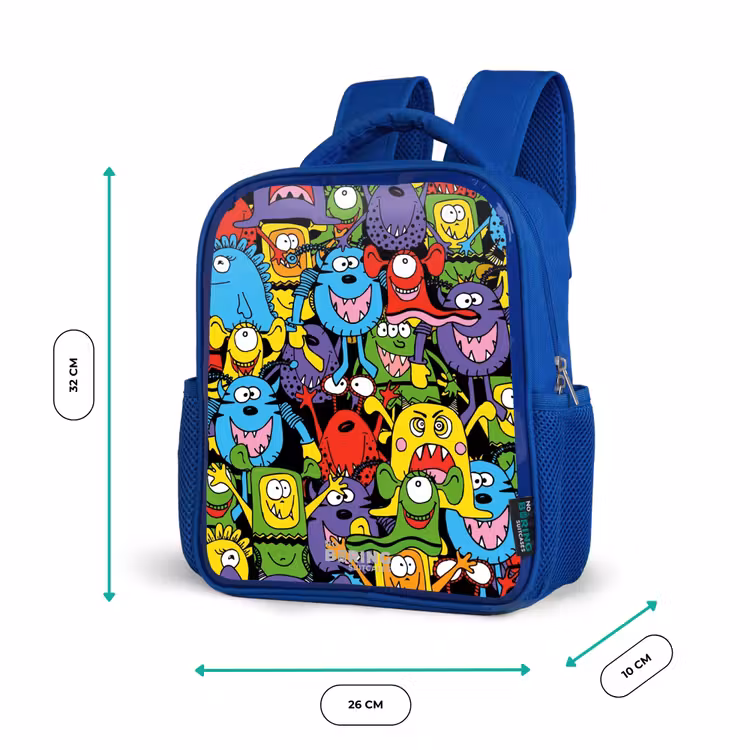 Kids backpack - Blue - Monsters with Bright Colors — 6