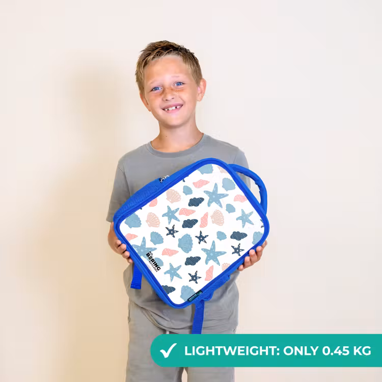 Kids backpack - Blue - Shells pattern colorful — 3