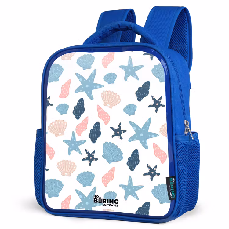 Kids backpack - Blue - Shells pattern colorful — 7