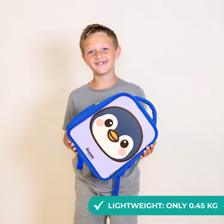 Kids backpack with name - Blue - Penguin — 3