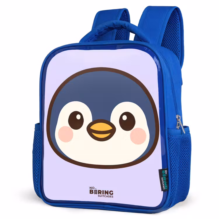 Kids backpack with name - Blue - Penguin — 7