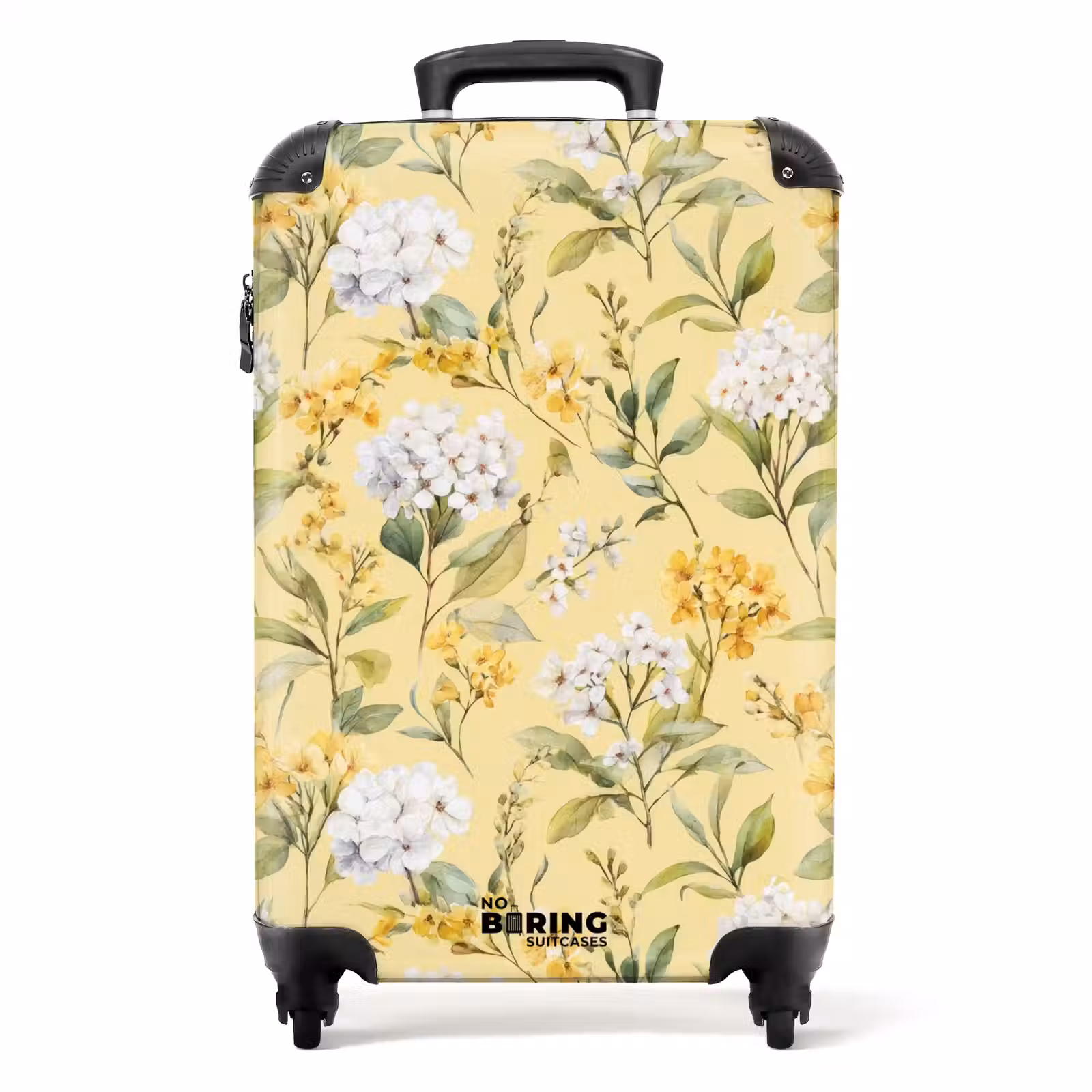 Suitcase - Blossom pattern yellow — 1