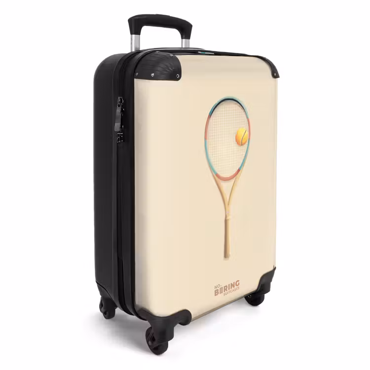 Suitcase - A tennis racket in beige shades — 2