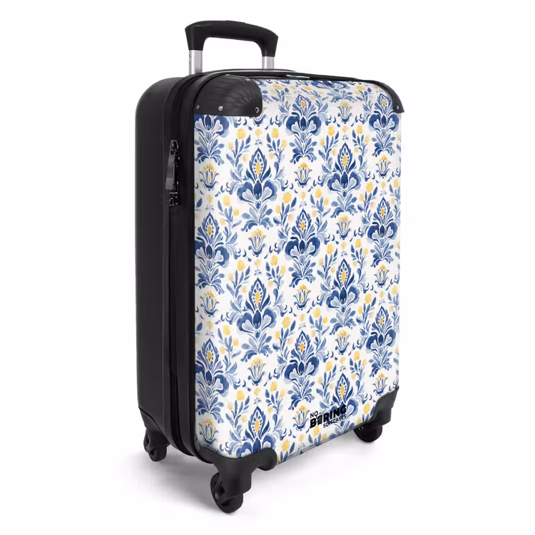 Suitcase - Baroque pattern blue yellow — 2