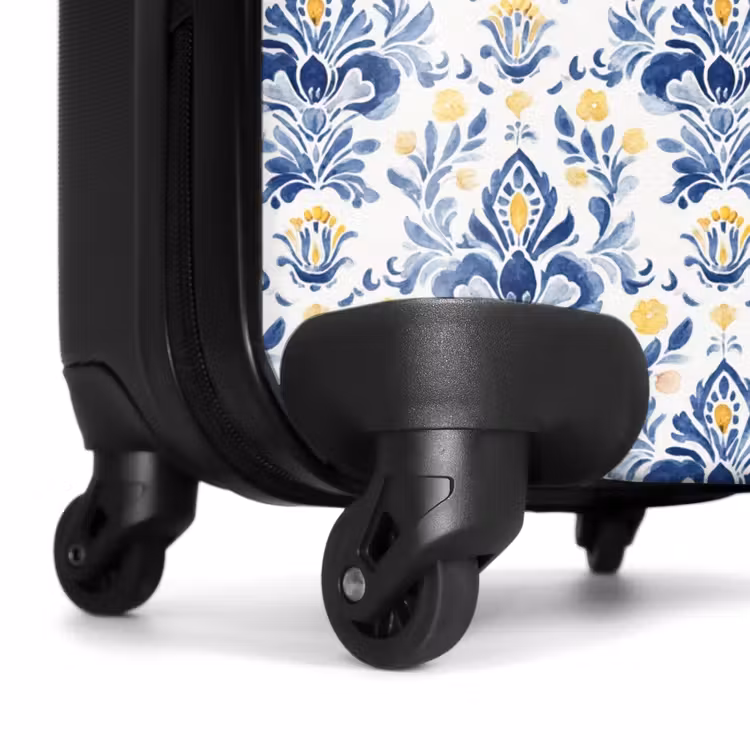 Suitcase - Baroque pattern blue yellow — 7