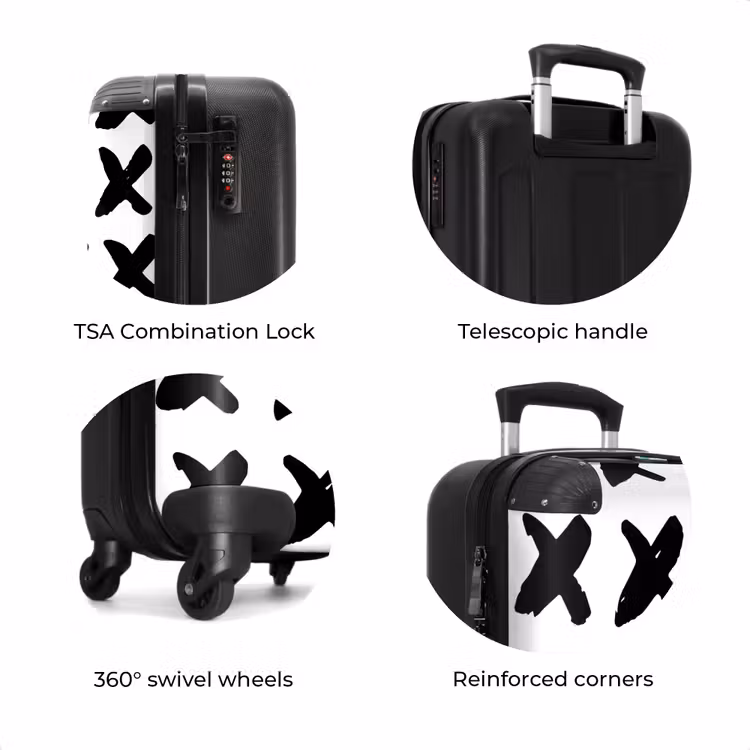 Suitcase - Black crosses on white background — 8