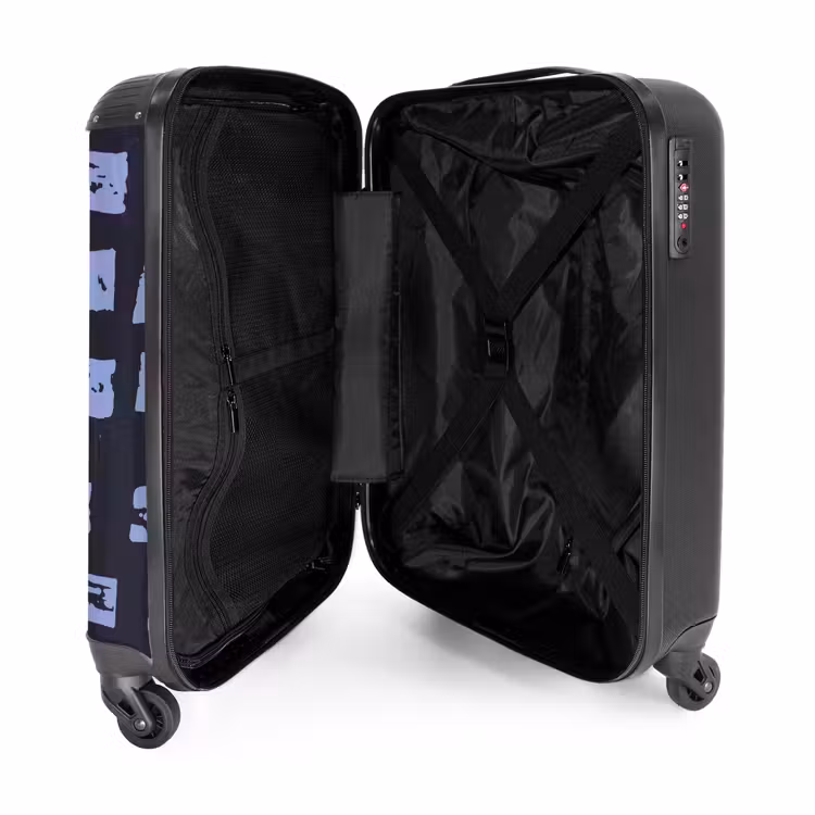 Suitcase - Blue blocks on dark blue background — 5