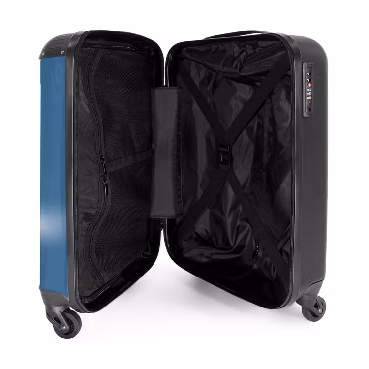 Suitcase - Blue car with pink flames — 4
