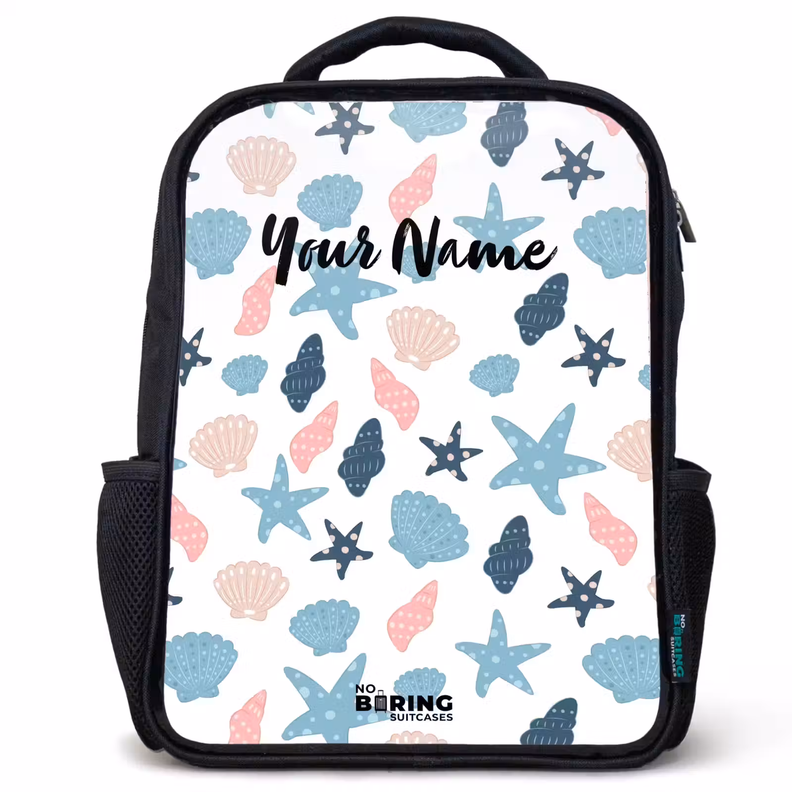 Kids backpack - Black - Shells pattern colorful — 1