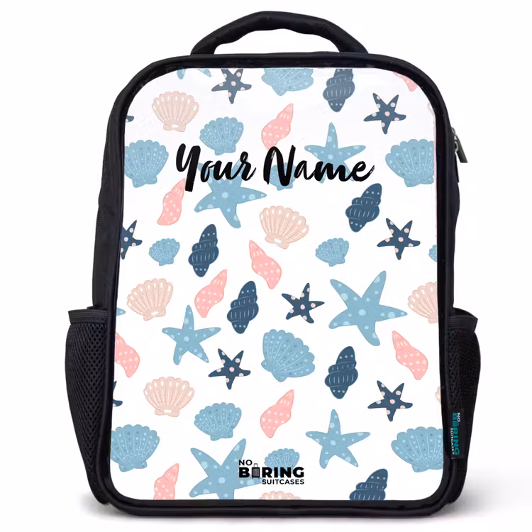 Kids backpack - Black - Shells pattern colorful — 1