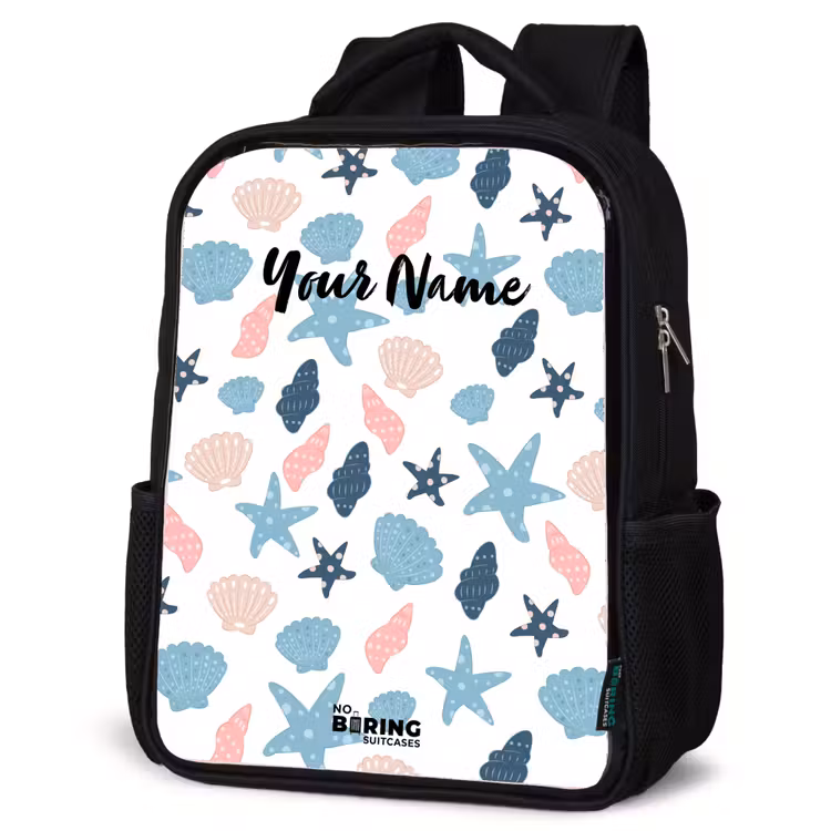 Kids backpack - Black - Shells pattern colorful — 6