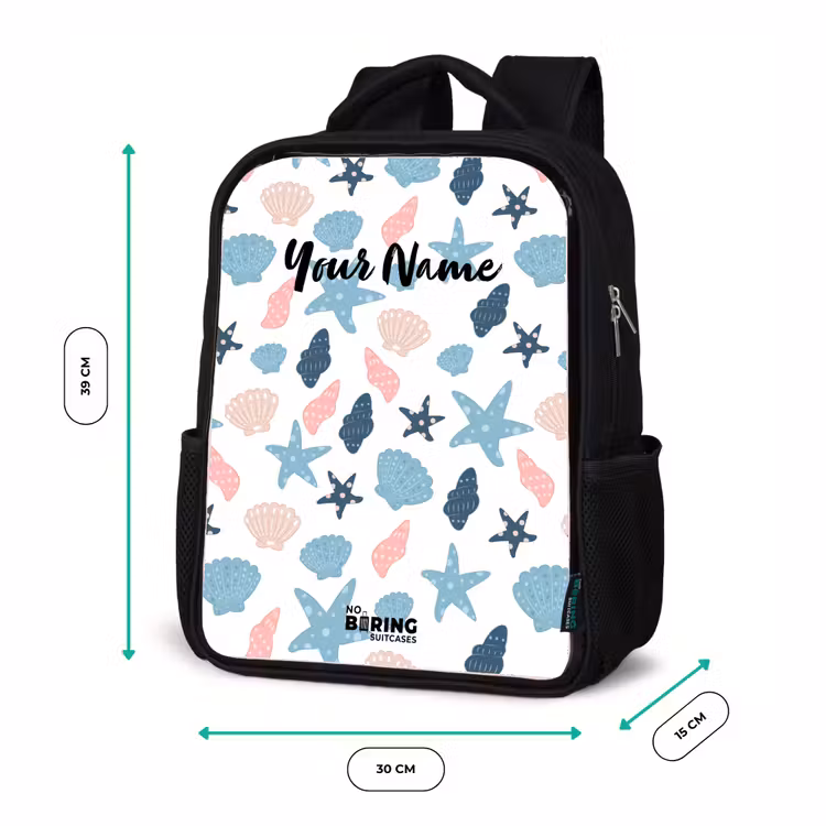 Kids backpack - Black - Shells pattern colorful — 8
