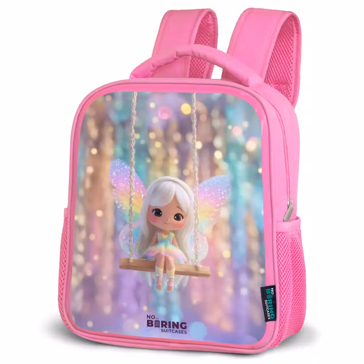Kids backpack with name - Pink - Fairy - Elf - Rainbow — 4
