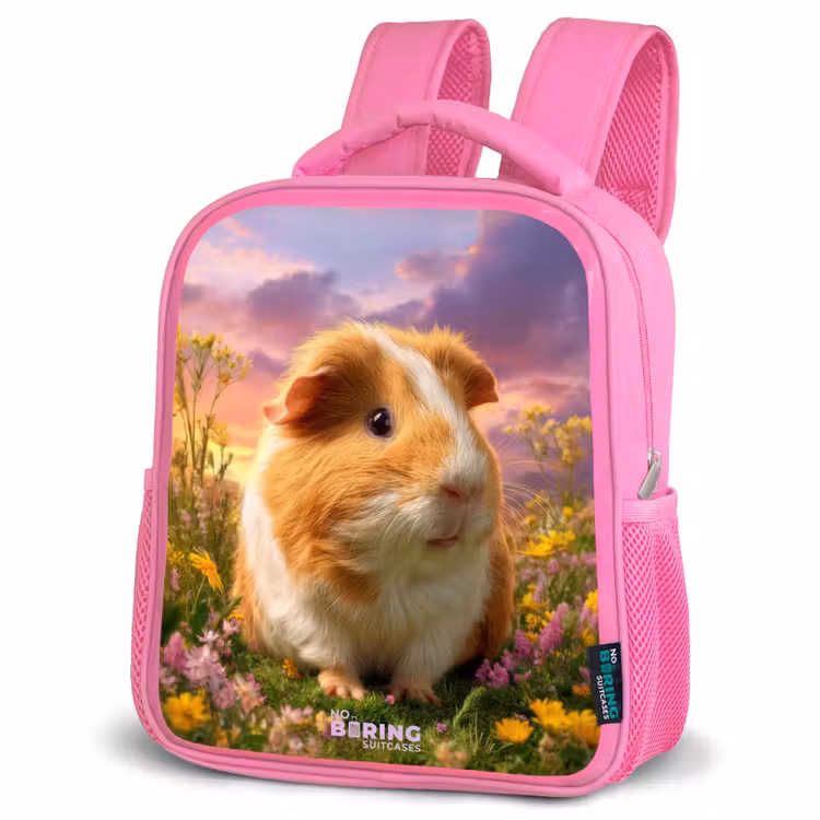 Kids backpack with name - Pink - Guinea pig - Nature - Animal — 4
