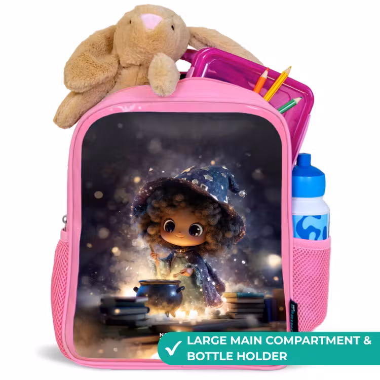 Kids backpack with name - Pink - Magical Night of Magic — 2