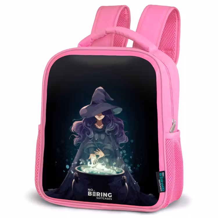 Kids backpack with name - Pink - Witch - Cauldron - Magic — 4