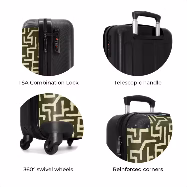 Suitcase - Abstract - Lines - Green — 8
