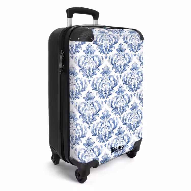 Suitcase - Baroque pattern blue — 2