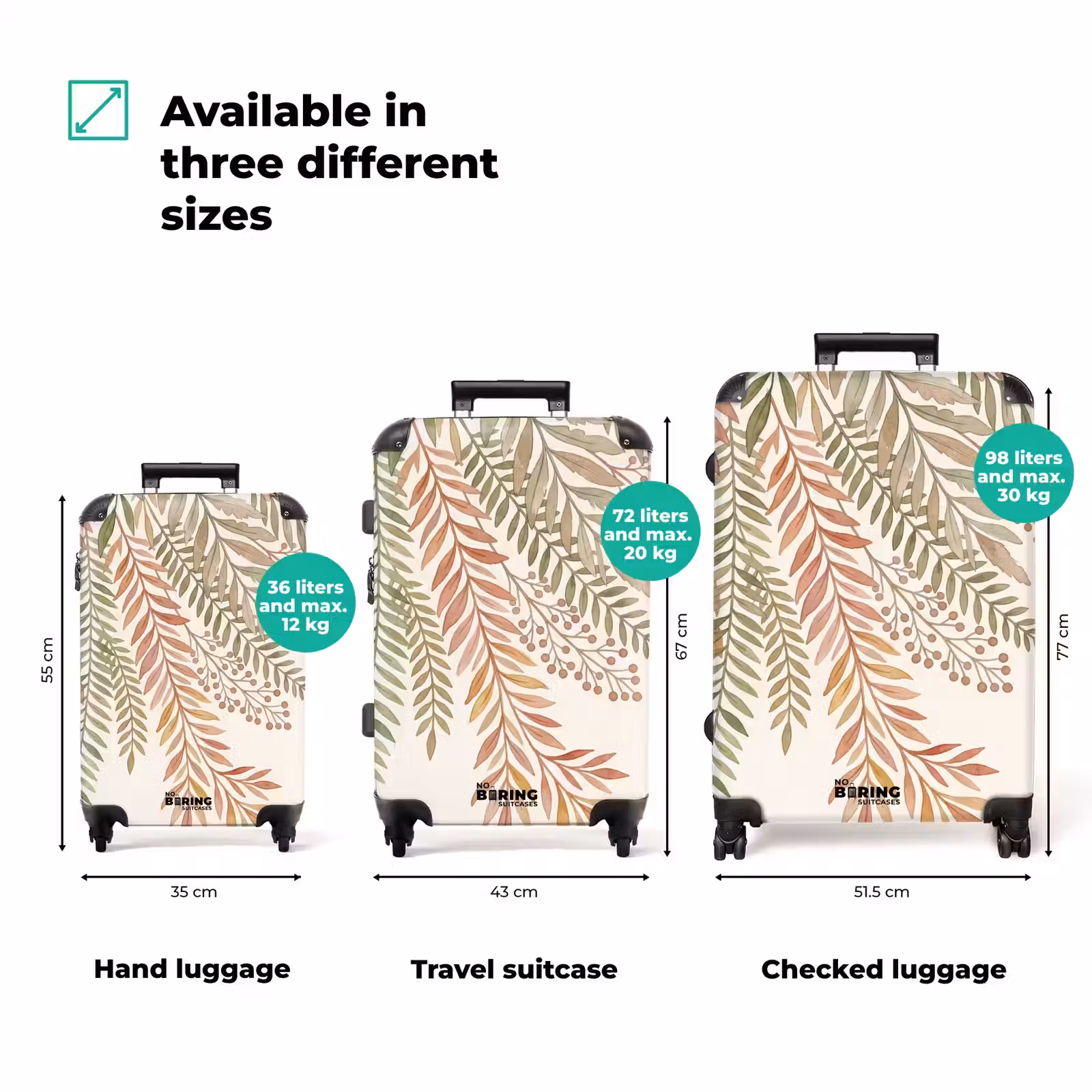 Suitcase - Botanical - Watercolor - Colorful — 1
