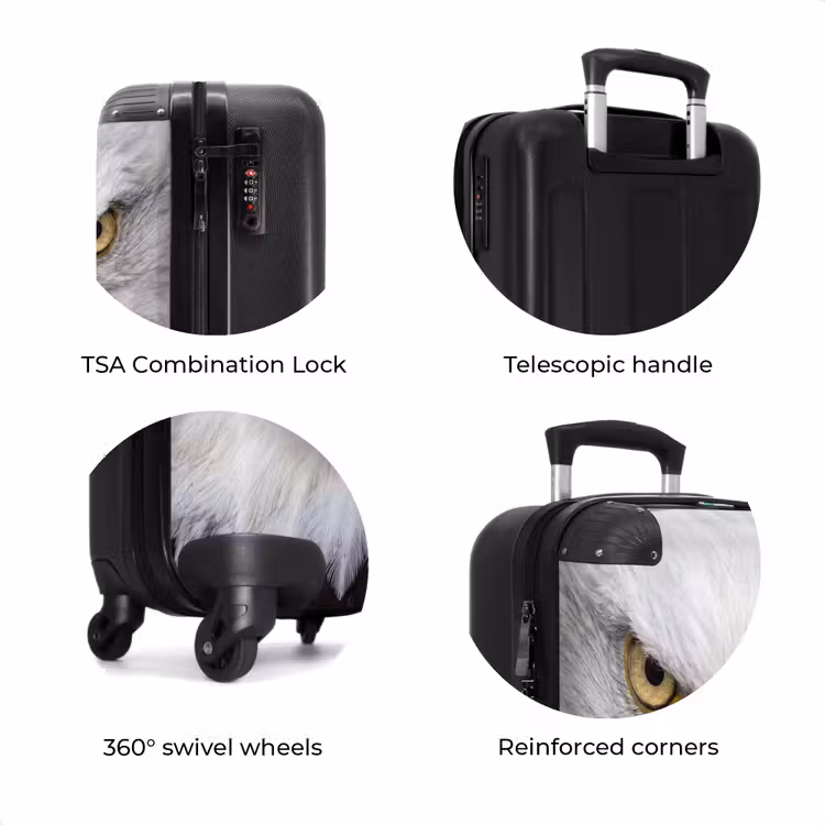 Suitcase - American - Bald Eagle - Portrait - Yellow — 8