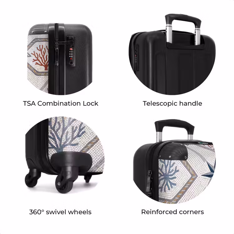 Suitcase - Animal - Mosaic - Sea - Classic - Brown — 8