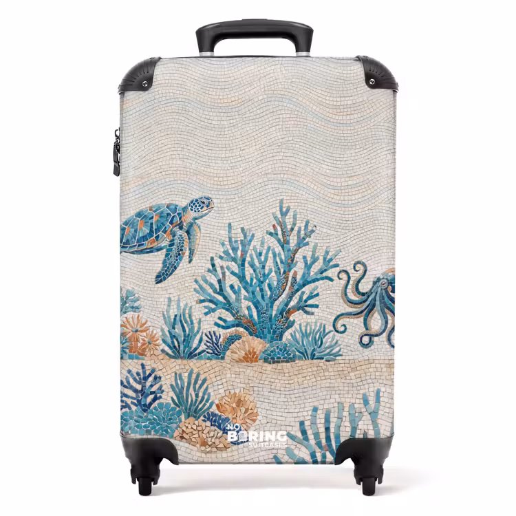 Suitcase - Animals - Underwater - Nature - Mosaic - Blue — 1