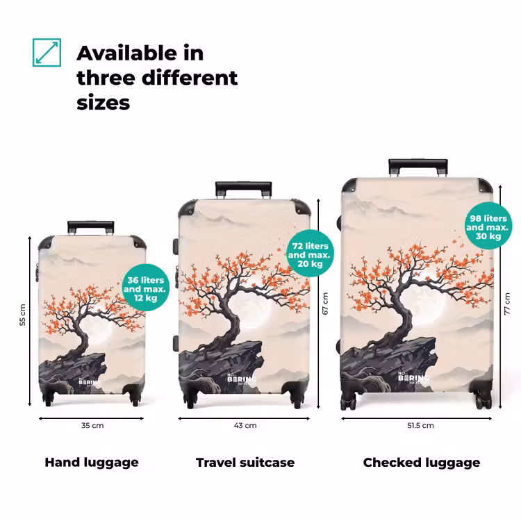 Suitcase - Asian - Blossom - Red — 3
