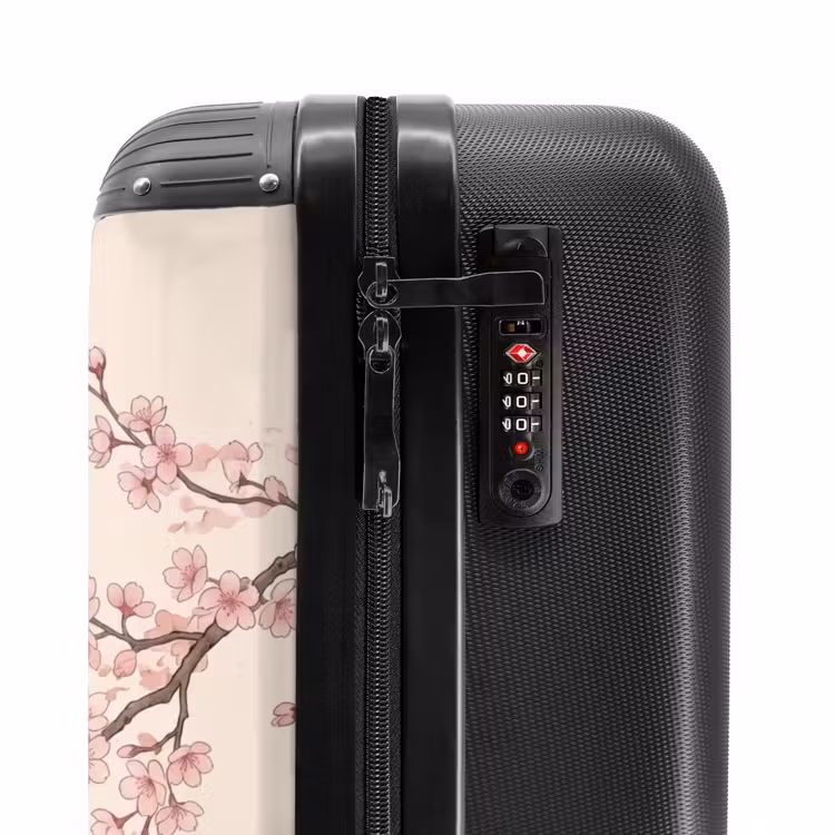Suitcase - Asian - Crane - Beige — 6