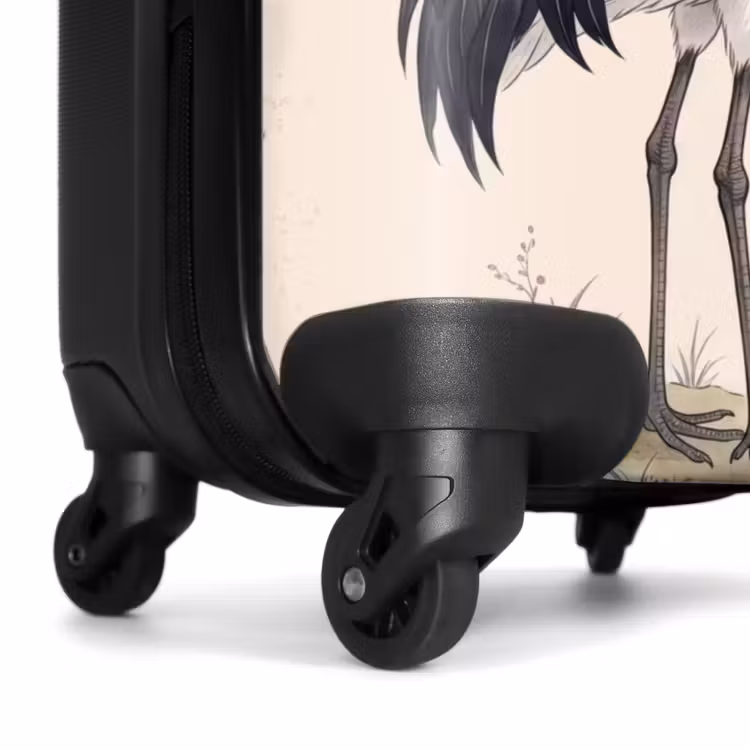 Suitcase - Asian - Crane - Beige — 7