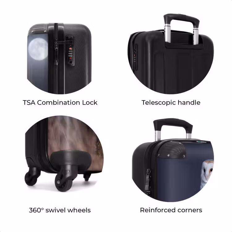 Suitcase - Barn Owl - Moon - Night — 8