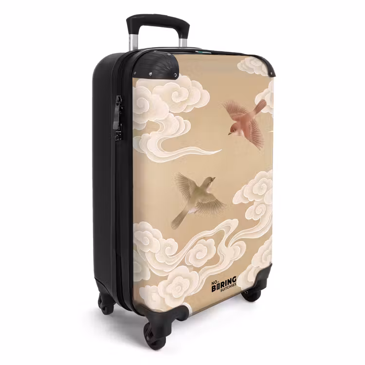 Suitcase - Birds - Flying - Beige — 2