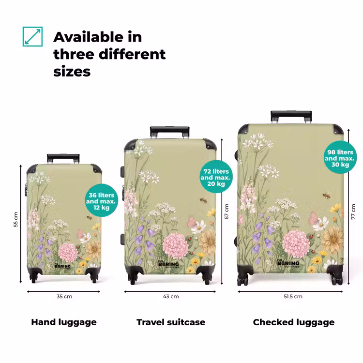 Suitcase - Botanical - Flowers - Colorful — 1