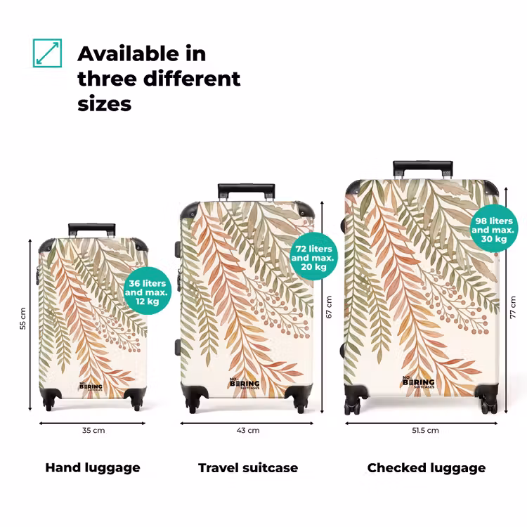 Suitcase - Botanical - Watercolor - Colorful — 1