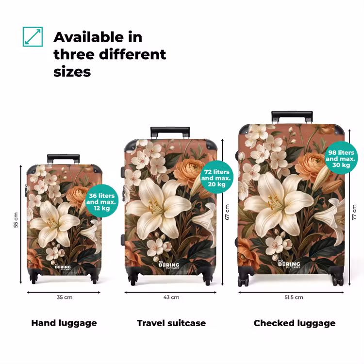 Suitcase - Bouquet - Retro - Colorful — 1