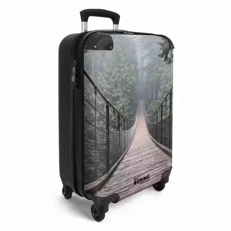Suitcase - Bridge - Forest - Fog - Nature — 2