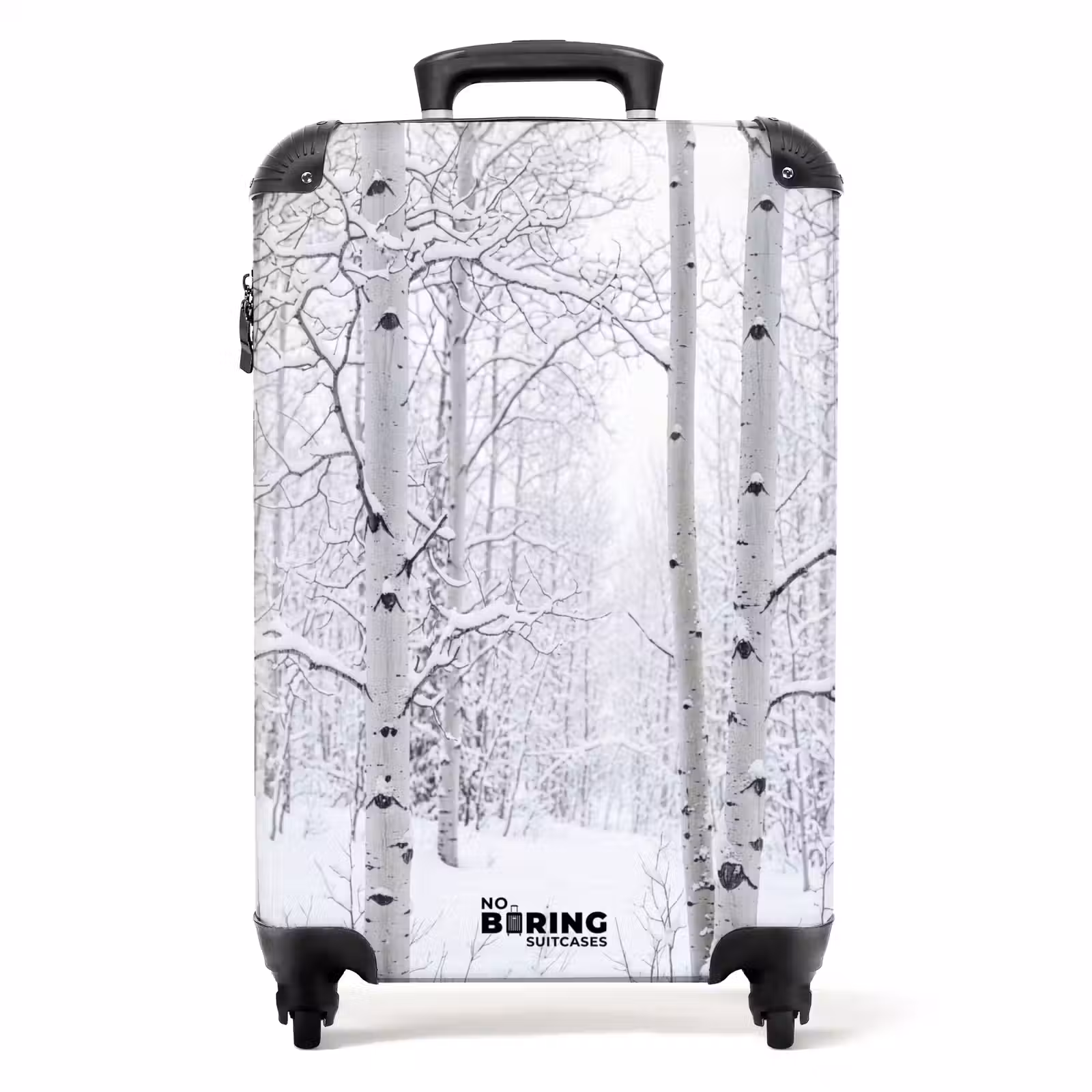 Suitcase - Birch Trees - Snow - Winter - Forest - White — 1