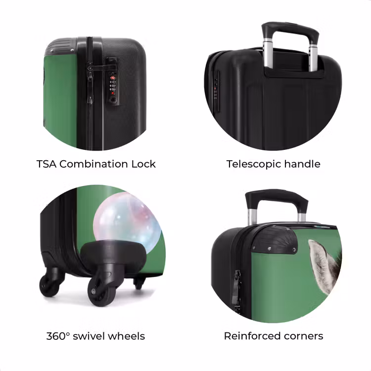 Suitcase - Animal - Glasses - Bell - Modern - Green — 8