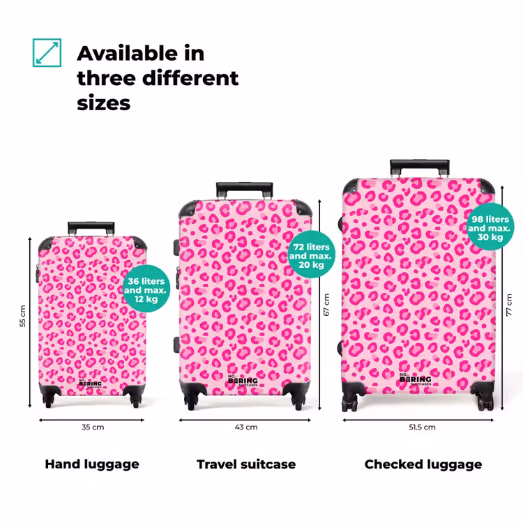 Suitcase - Animal Print - Pattern - Abstract - Modern - Pink — 1