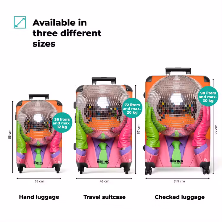 Suitcase - Art - Disco Ball - Colorful - Modern - Studio — 3